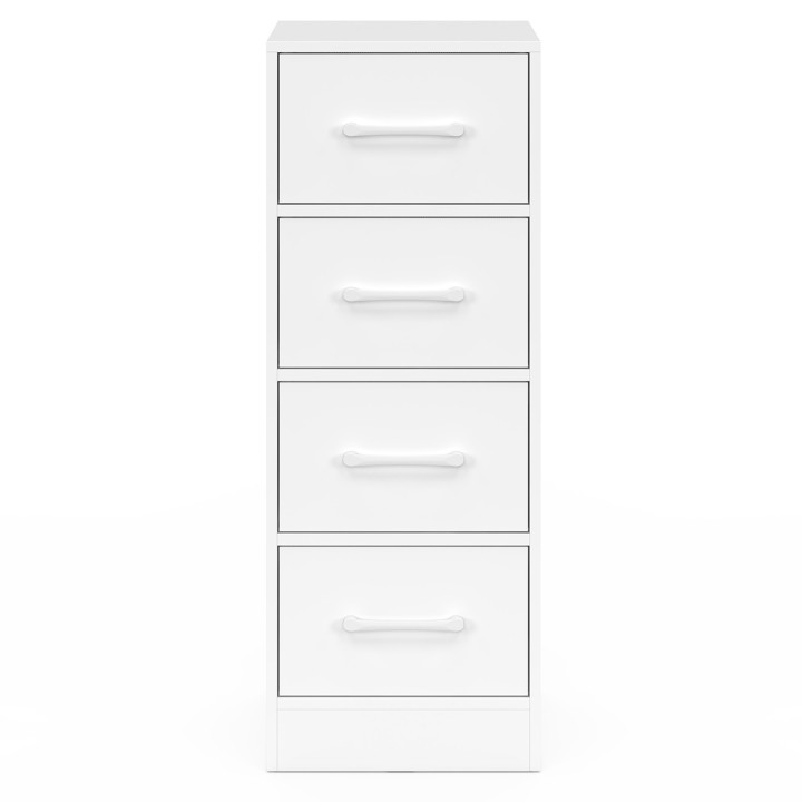 Mobile a 4 cassetti 30 cm chiffonier, mobile contenitore in legno bianco - UPPAH | IdMarket