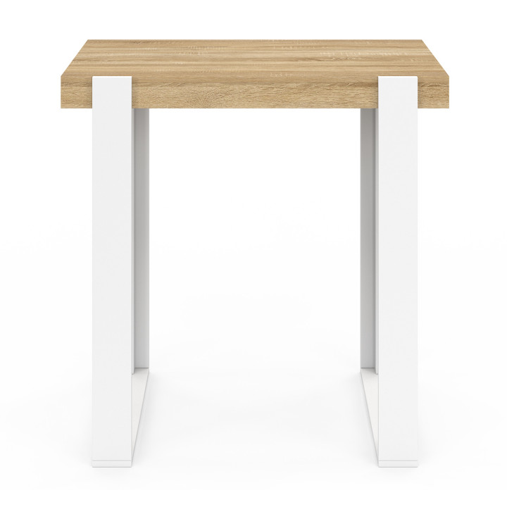 Tavolo da cucina bianco e legno 90 cm - PHOENIX | ID Market