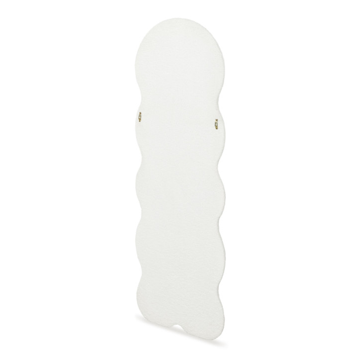 Specchio Wave in tessuto bouclette crema 150 x 50 cm | IdMarket