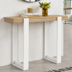 Consolle in legno e bianco in stile industriale - PHOENIX | IdMarket