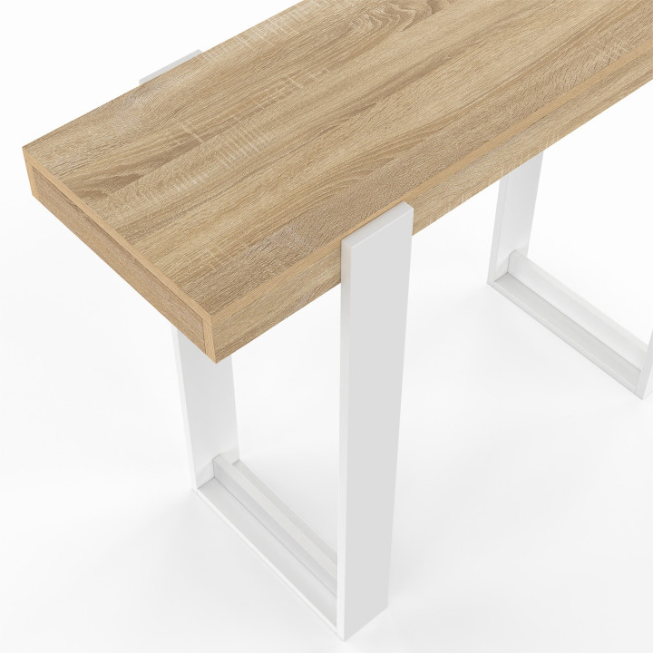 Consolle in legno e bianco in stile industriale - PHOENIX | IdMarket