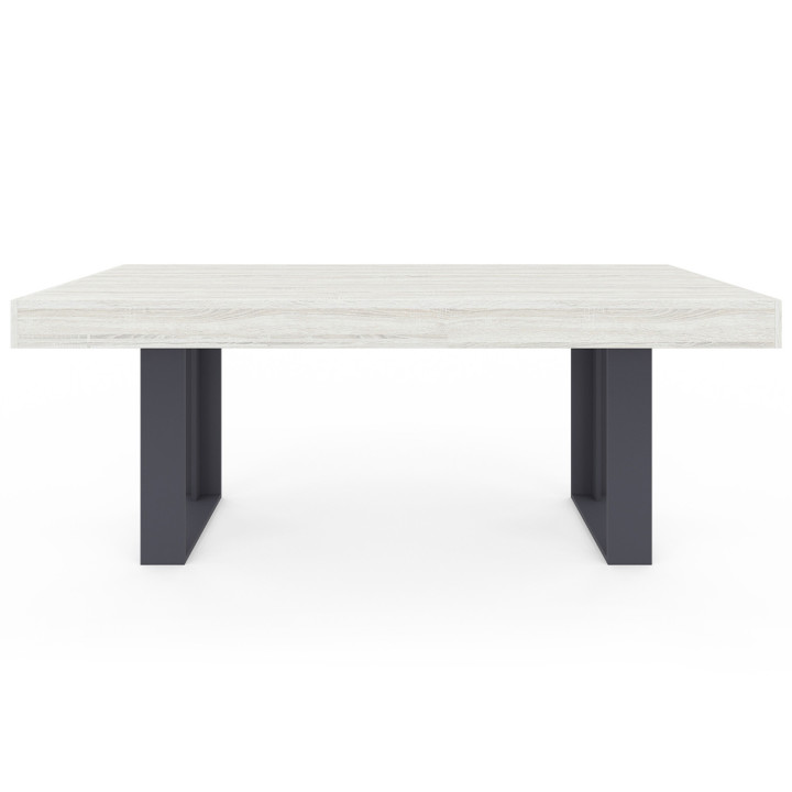 Tavolo da pranzo industriale in legno grigio 224 cm - PHOENIX | ID Market