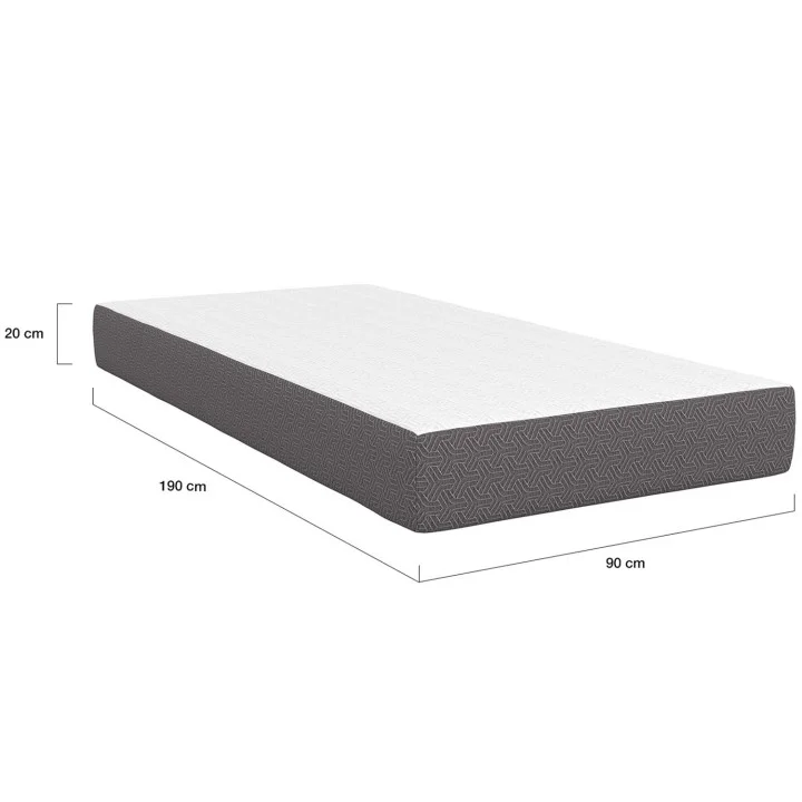 Materasso in memory foam 90x190 cm, spessore 20 cm - STELLA | IdMarket