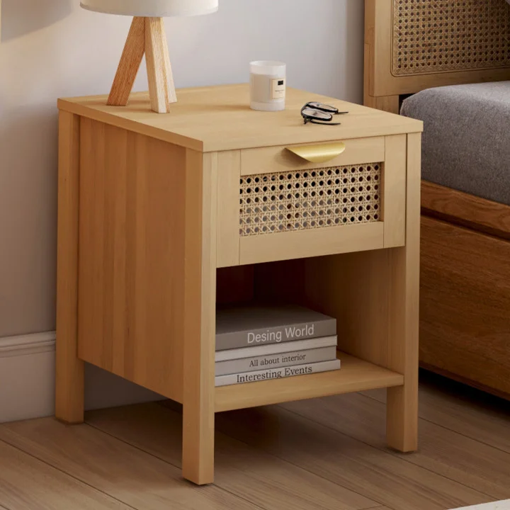 Comodini in legno chiaro con cassetto e nicchia - EDHEN | ID Market