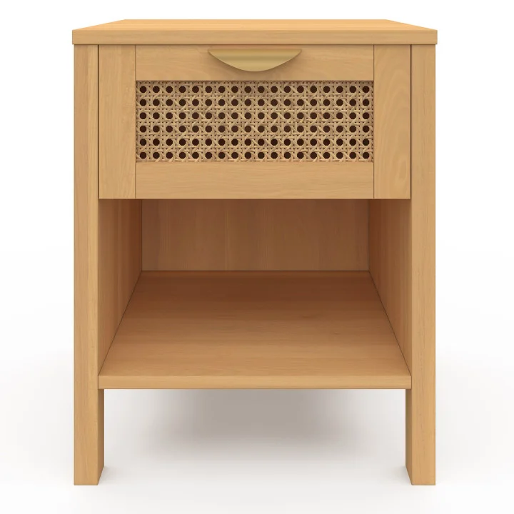 Comodini in legno chiaro con cassetto e nicchia - EDHEN | ID Market