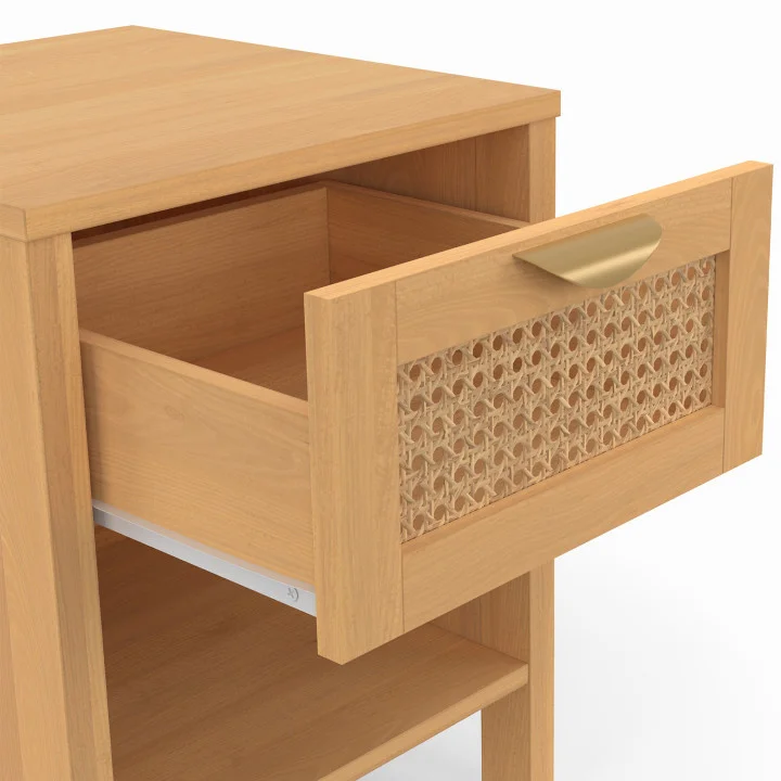 Comodini in legno chiaro con cassetto e nicchia - EDHEN | ID Market