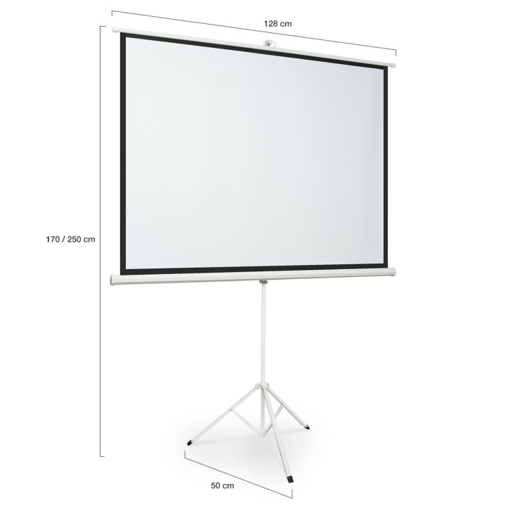 Schermo di proiezione da 84 pollici con cavalletto regolabile in altezza | IdMarket