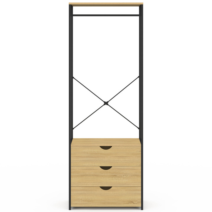 Armadio 3 cassetti L.60 cm design industriale - DETROIT | IdMarket