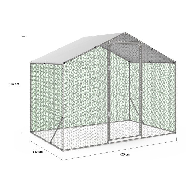 Economico pollaio da 3 m² ideale per il recinto delle galline | ID Market