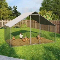 Penna per galline 6m2 in filo d'acciaio zincato | ID Market