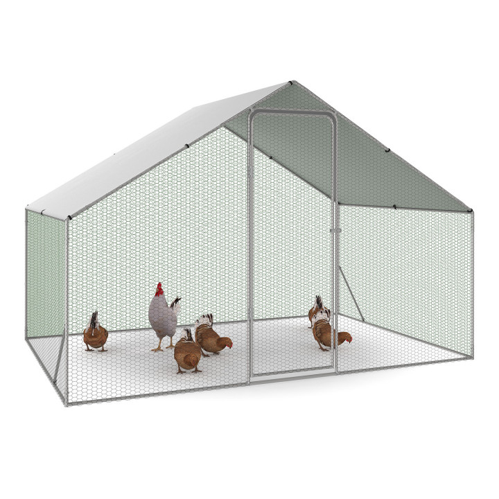 Penna per galline 6m2 in filo d'acciaio zincato | ID Market