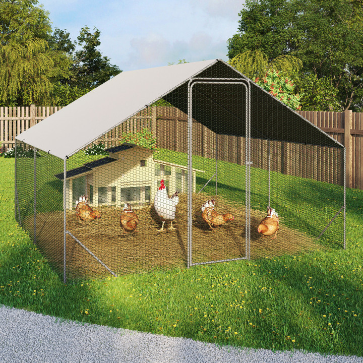 Recinto per polli 9m2 3x3m economico in filo metallico | ID Market