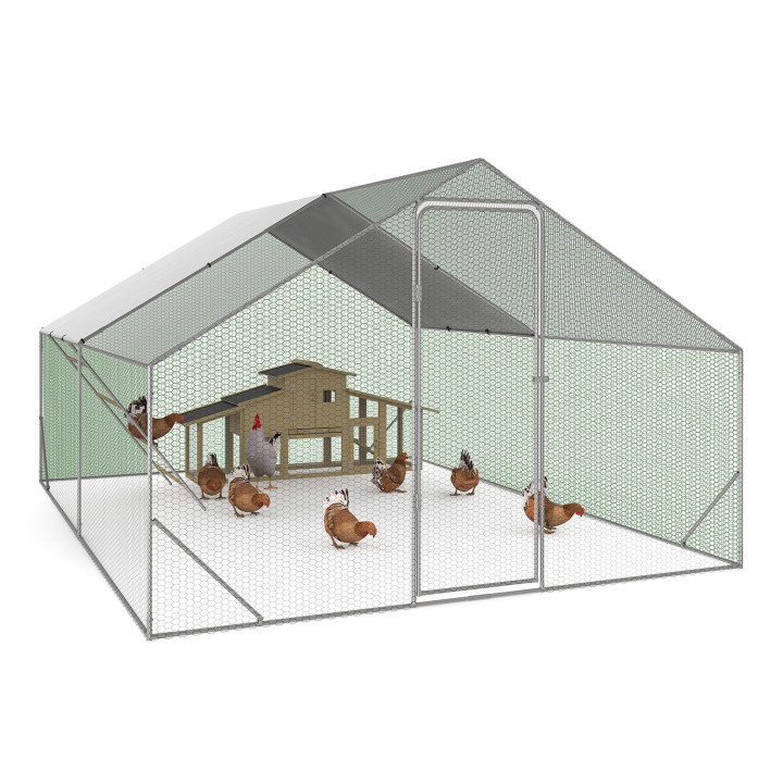A buon mercato 12 m² pollaio con trespolo e struttura in acciaio | ID Market
