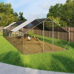 Recinto pollaio 30m ² parco rete metallica in acciaio zincato |IDMarket