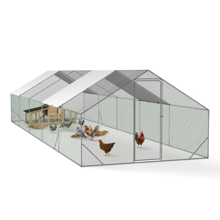Recinto pollaio 30m ² parco rete metallica in acciaio zincato |IDMarket