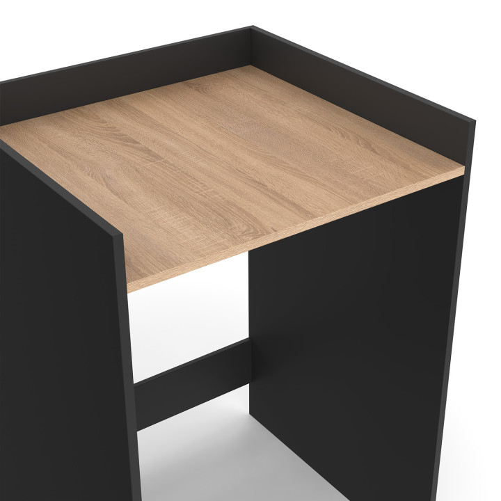 Mobile per lavatrice in legno nero e faggio - WALLIS | IdMarket