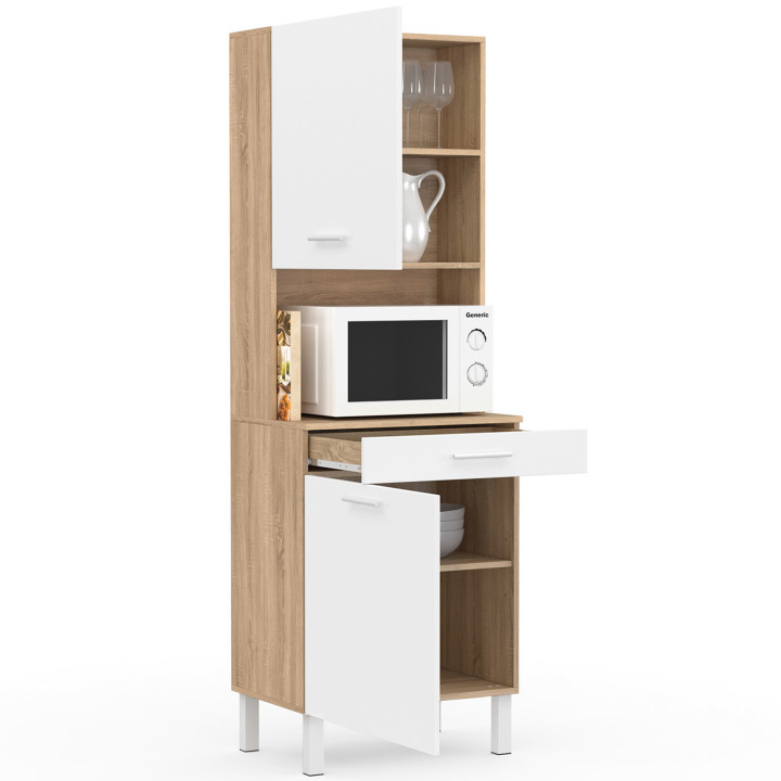 Credenza bianca effetto faggio 60 cm - CINA | ID Market