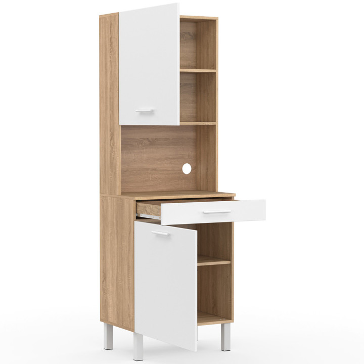 Credenza bianca effetto faggio 60 cm - CINA | ID Market