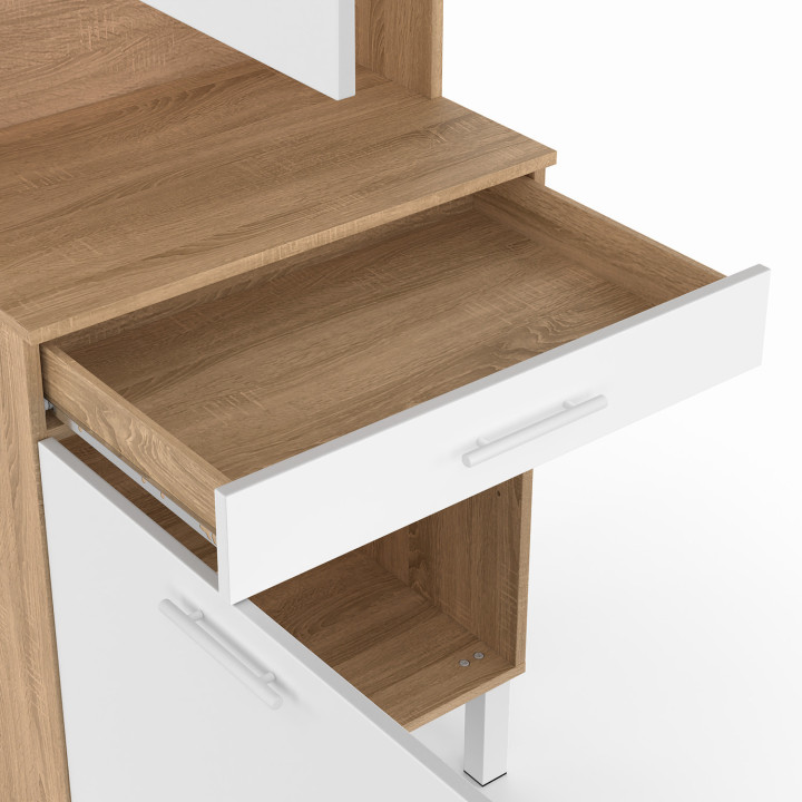 Credenza bianca effetto faggio 60 cm - CINA | ID Market