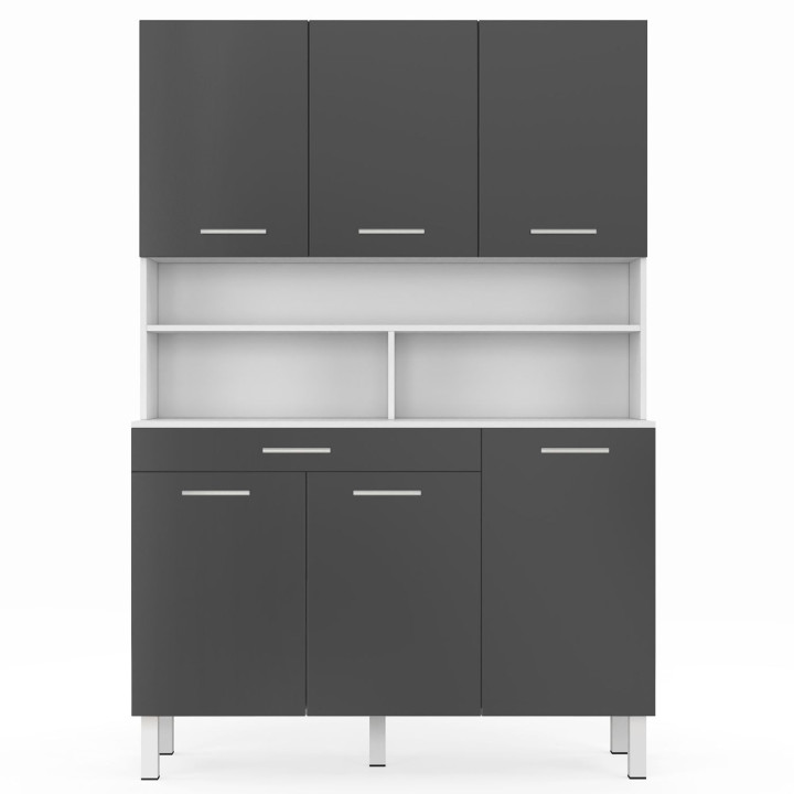 Comò grigio e bianco 120 cm - CINA | ID Market