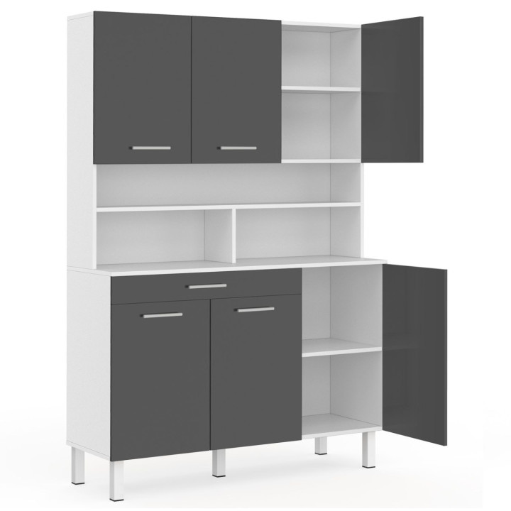 Comò grigio e bianco 120 cm - CINA | ID Market