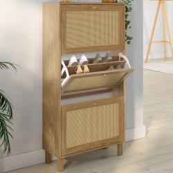 Scarpiera vintage a 3 ante a effetto canna - HANAE | ID Market