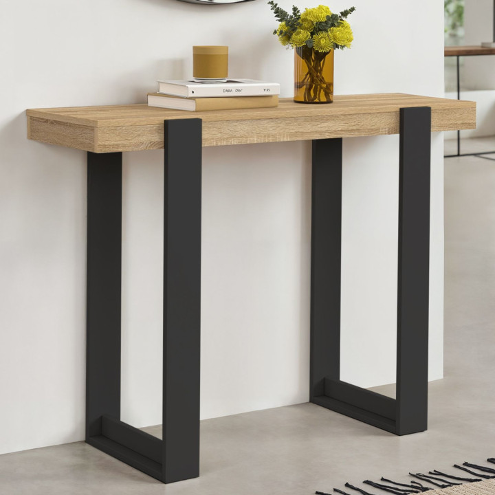 Console d'ingresso economica in legno e nero - PHOENIX | ID Market