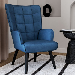 A buon mercato Poltrona scandinava in velluto blu | ID Market