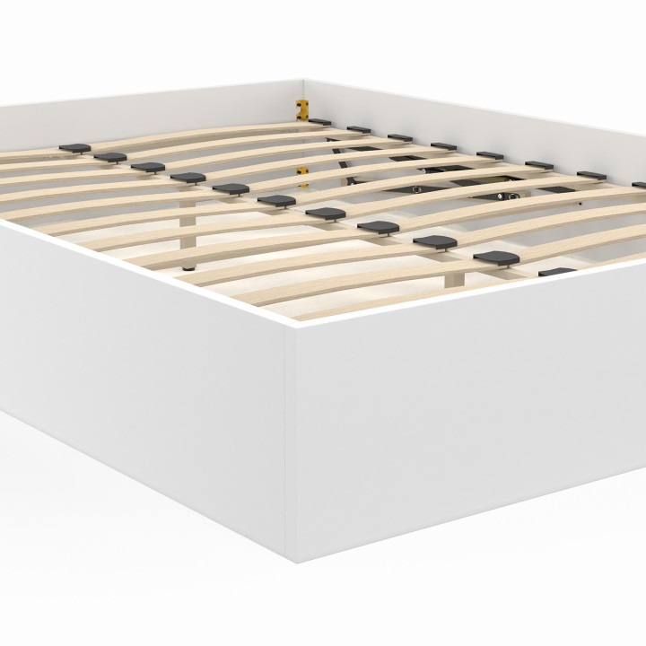 Letto matrimoniale con box spring 160 x 200 cm bianco - SANDSIDE | IdMarket