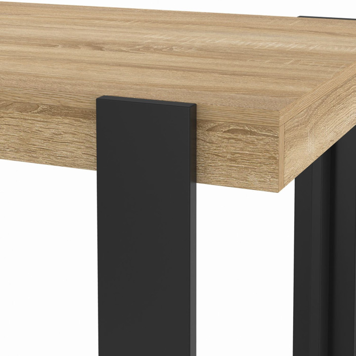 Supporto da cucina nero e legno 90 cm - PHOENIX | ID Market