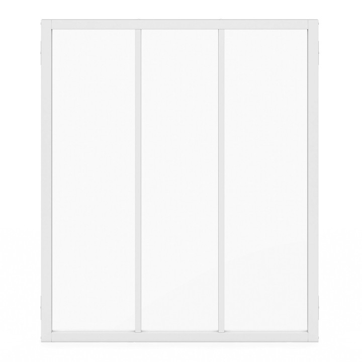 Metallo bianco e vetro temperato Tetto a 3 vetri L. 93 x H. 108 cm | IdMarket