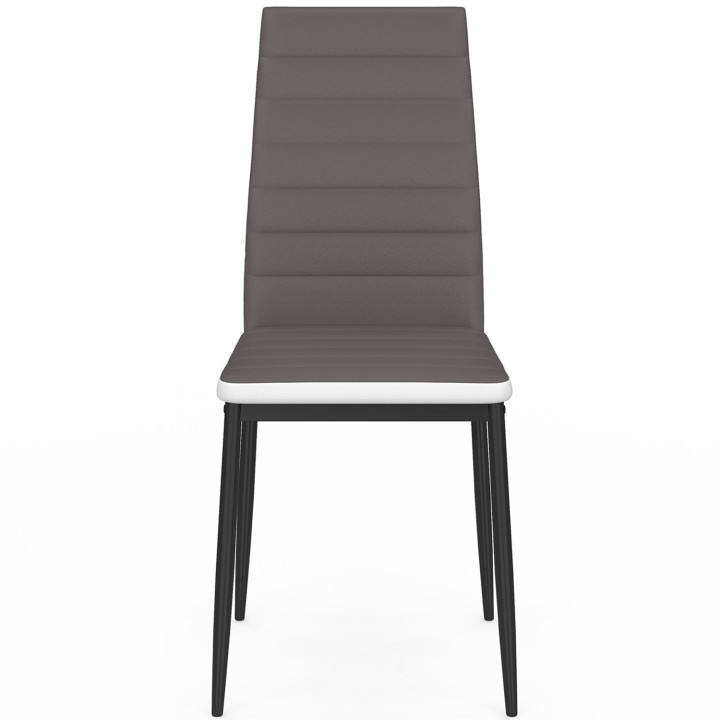 Set di 6 sedie da pranzo bianche e grigie - ROMANE | ID Market