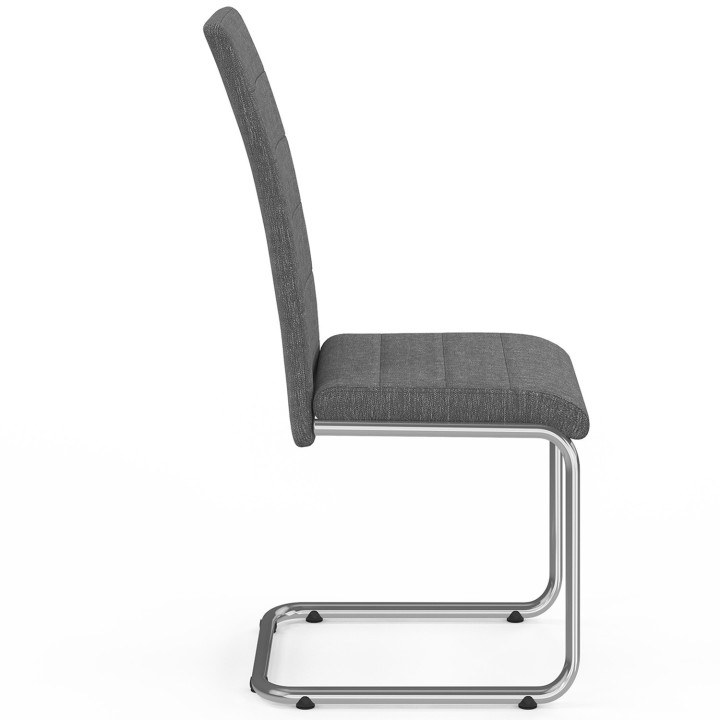 A buon mercato sedie da pranzo in tessuto grigio antracite - Set di 4 - MIA | ID Market