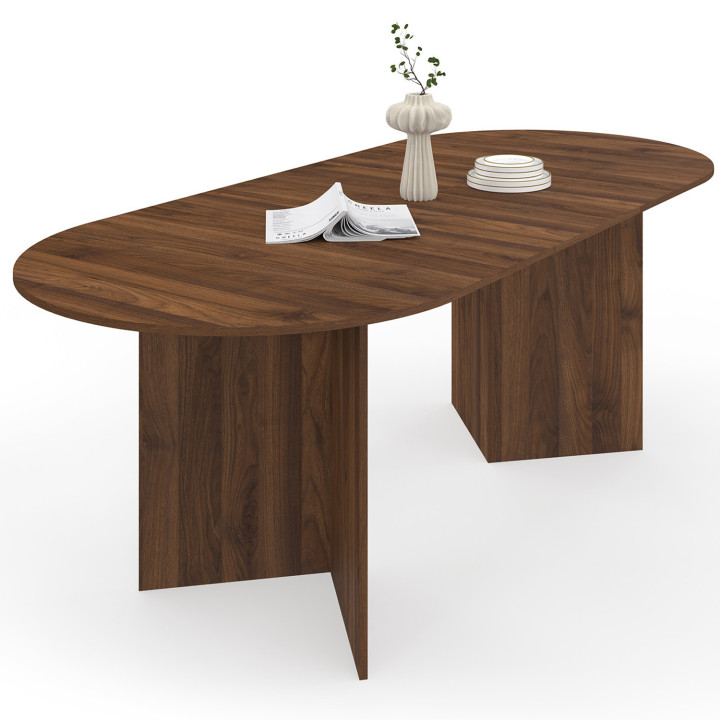 Tavolo da pranzo allungabile in noce per 6-10 persone - MARTHE | IdMarket