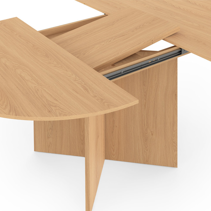 Tavolo da pranzo ovale allungabile 4-8 persone in stile faggio 110-150 cm - MARTHE | IdMarket