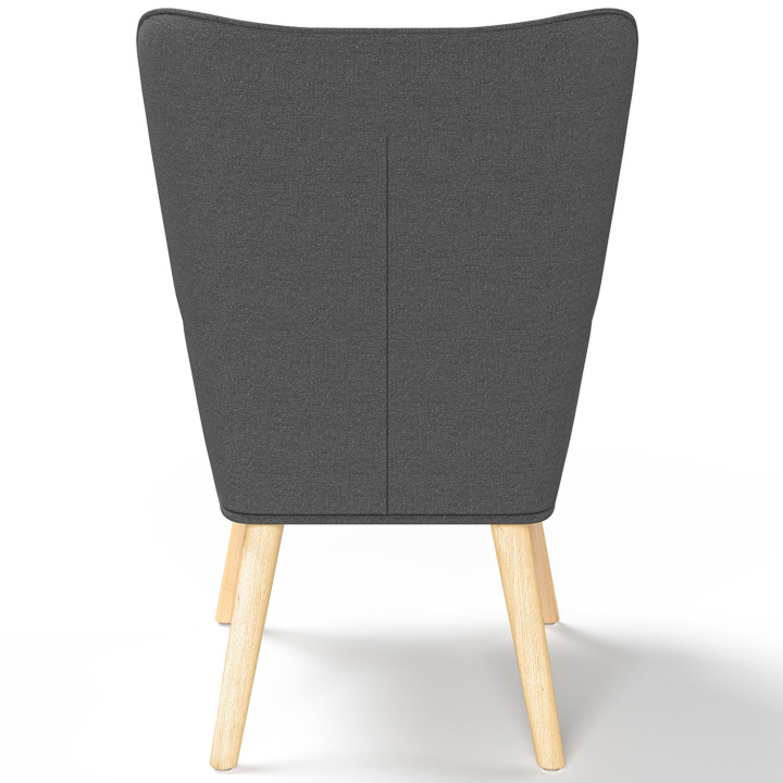 A buon mercato poltrona scandinava grigia con poggiapiedi | ID Market