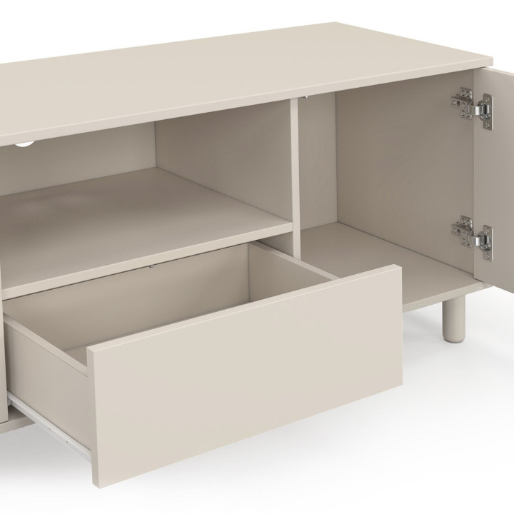 Porta TV beige a 3 ante 140 cm