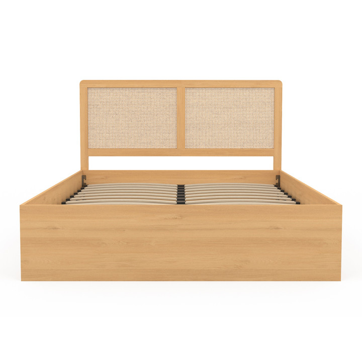 Letto matrimoniale con testiera in canna 140x190cm - EDHEN | ID Market