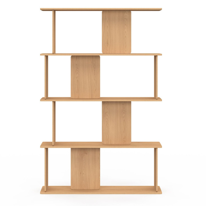 Scaffale asimmetrico a 4 livelli in faggio dal design arrotondato - CAPUCINE | IdMarket