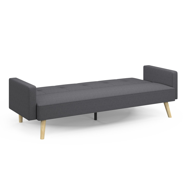 Divano scandinavo a 3 posti trasformabile in grigio LARS | ID Market