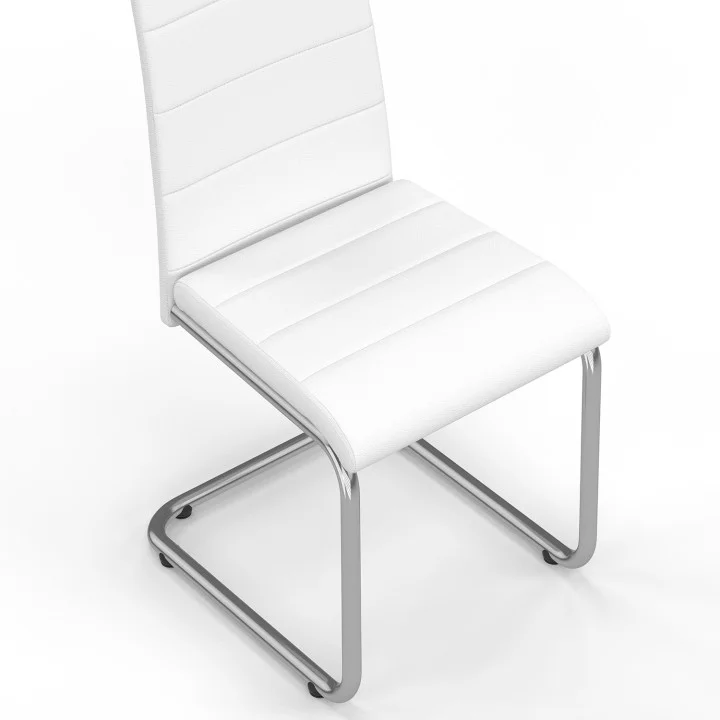 Set di 4 sedie da pranzo bianche economiche - MIA | ID Market