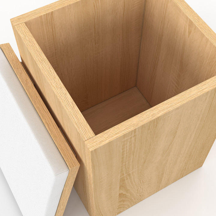 Tavolino rettangolare alzabile trasformabile in tavolo da pranzo da 100 cm in legno e bianco con poggiapiedi - EDEN | IdMarket
