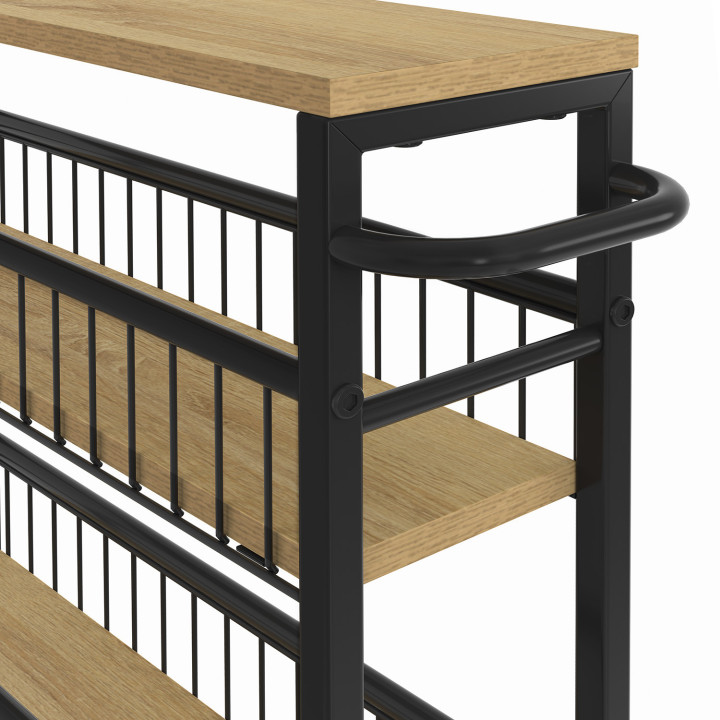 Credenza salvaspazio a 4 livelli su ruote dal design industriale - DETROIT | IdMarket