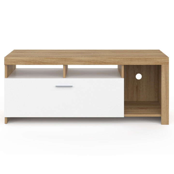 Porta TV economico in legno con armadio bianco - MALO | ID Market