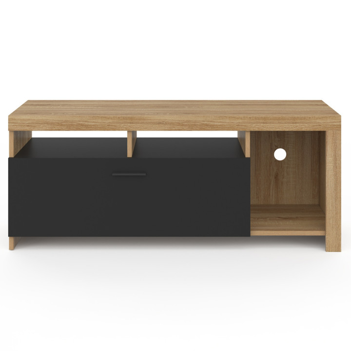 Porta TV economico in legno con armadio nero - MALO | ID Market
