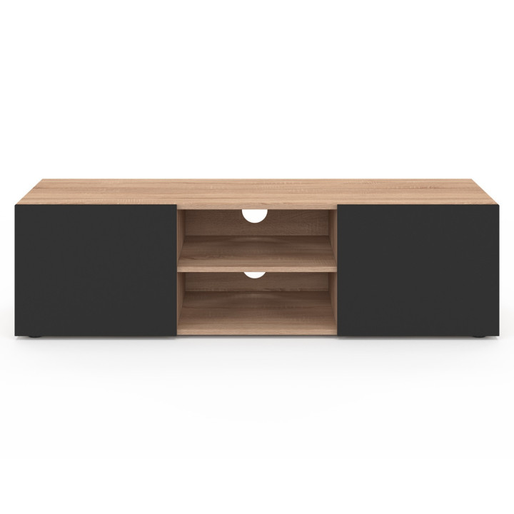 Porta TV moderno in legno e nero da 113 cm - ELI | ID Market