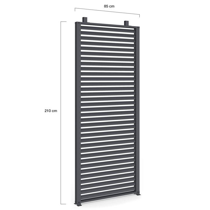 Set di 2 lamelle per pergola modulare grigio antracite | IdMarket