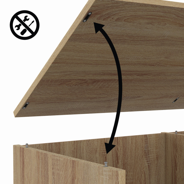 Mobile TV da 140 cm con 2 ante scorrevoli reversibili nere e effetto legno, montaggio senza attrezzi