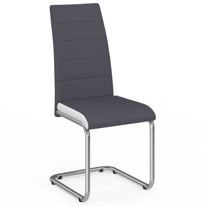 Sedie economiche grigie con finiture bianche - Set di 4 - MIA | ID Market