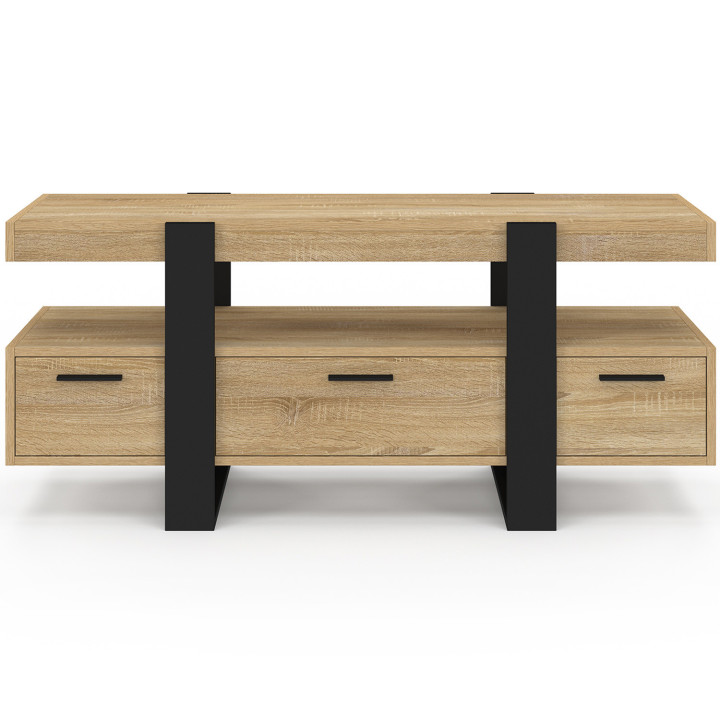 Porta TV economico in legno e nero con cassetti - PHOENIX | ID Market